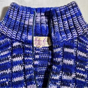 VTG ‘70s Groovy Barbara Lee Space-dyed Quarter Zip Turtleneck Sweater